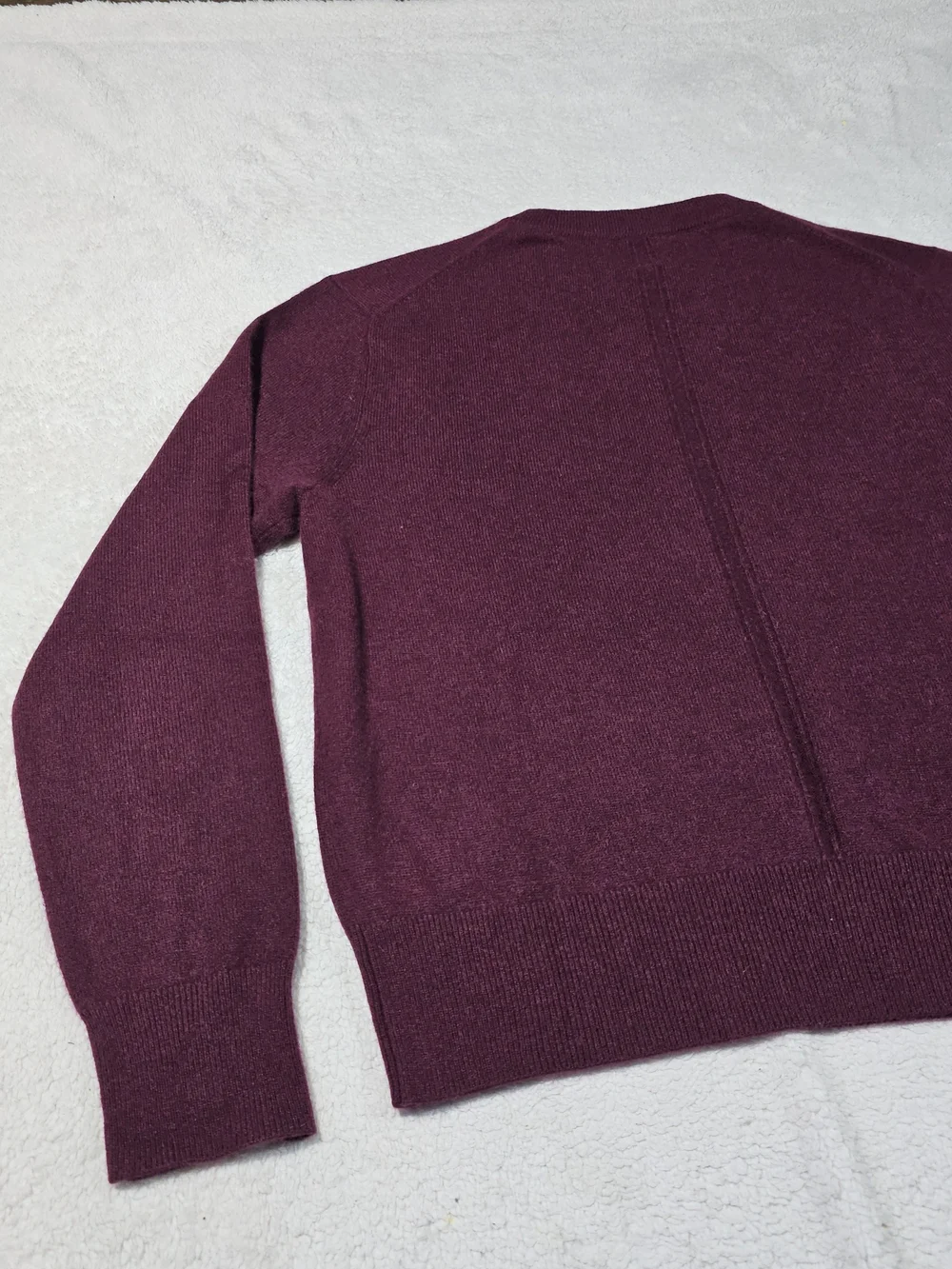 White + Warren Women's Crewneck Sweater - Wine 100% Cashmere.